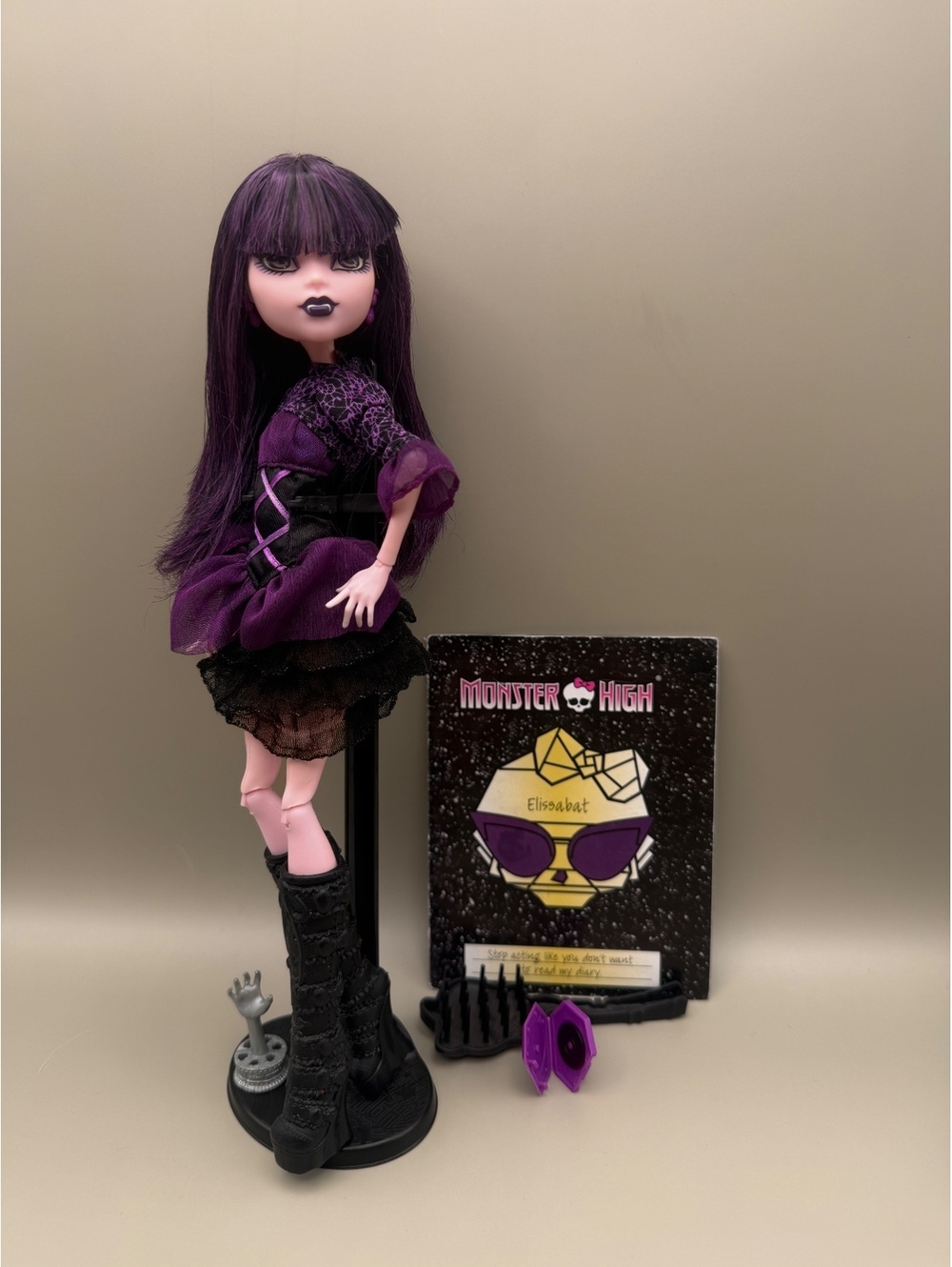 Monster High Elissabat Frights Camera Action Doll 99% Complete